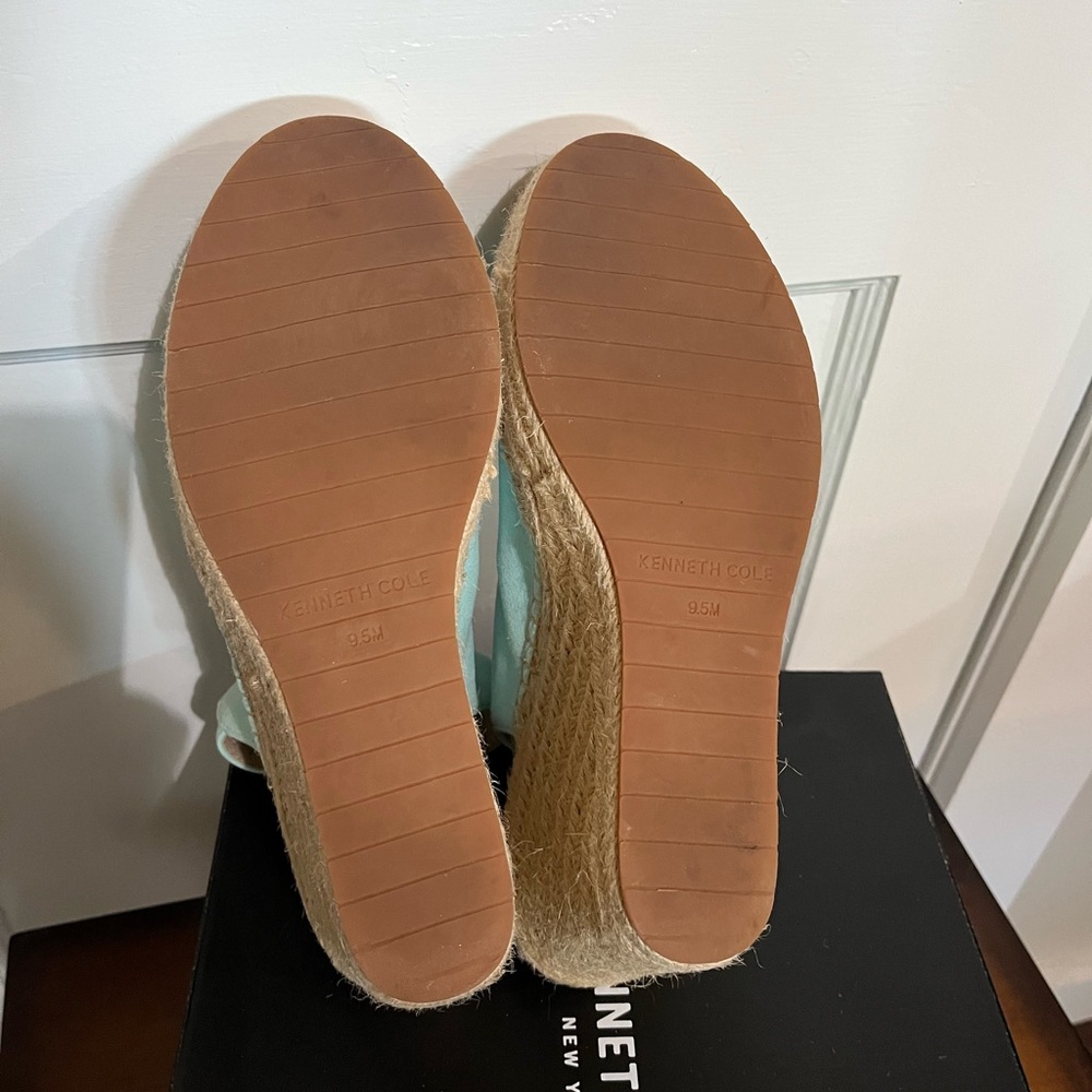 Kenneth Cole Olivia Espadrille Wedge - Aqua - Picture 7 of 7
